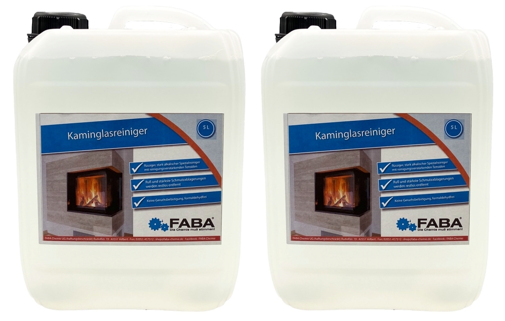 Kaminglasreiniger Kaminscheibenreiniger Ofenglas Konzentrat hochwirksam 2x5 Liter Image