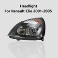 Faro Anteriore per Renault Clio II 2001-2005 R:7701051770 L:7701051769 Opzioni Nero Bianco Destra Sinistra Compatibile Faro Illuminazione Facile Installazione Copertura Anteriore Ricambio