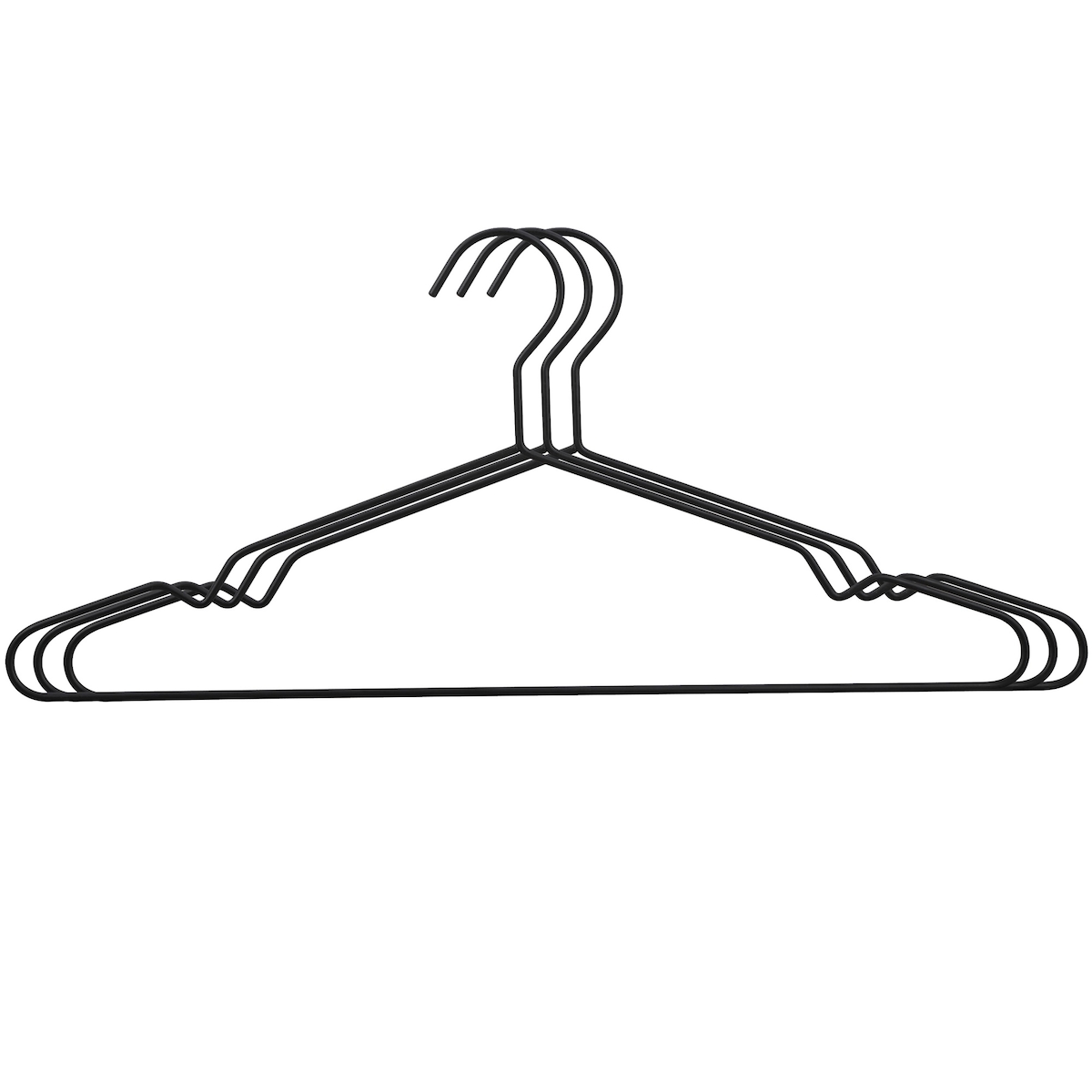 Renberg Narvic - Set aus 3 Metallkleiderbügeln in Schwarz Image