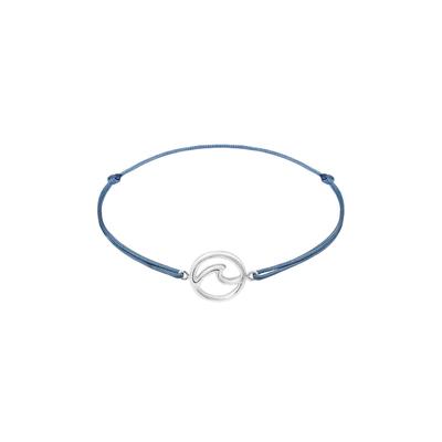 Elli - Welle Strand Maritim Nylon Band Trend 925er Silber Armbänder & Armreife 1 ct Damen