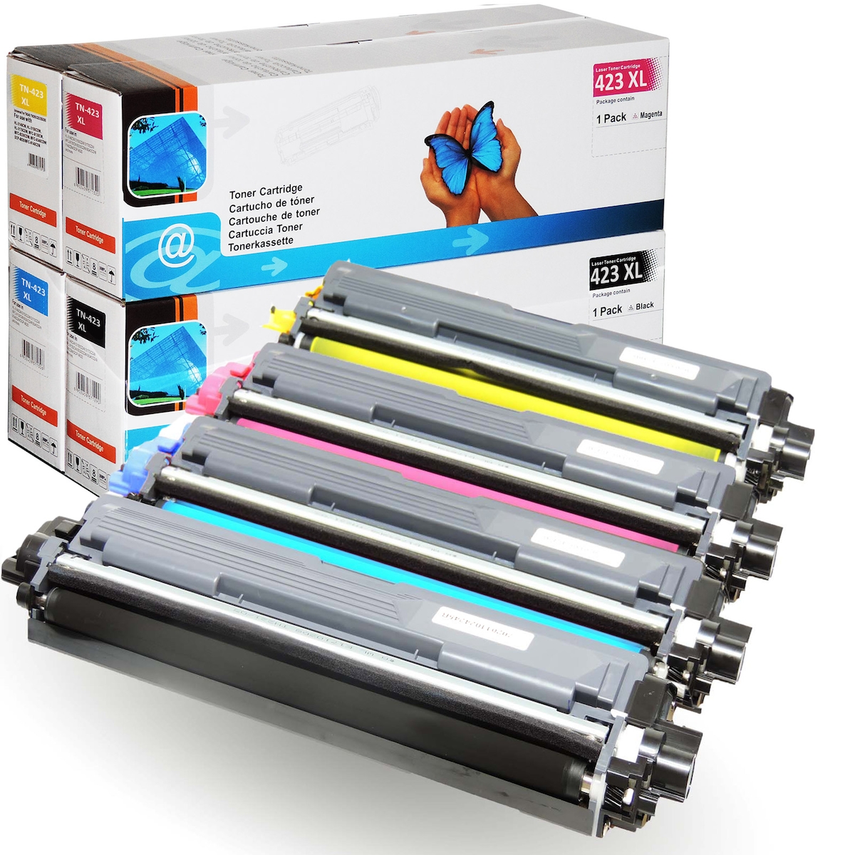 D&C TN-423 Premium Toner-Set kompatibel mit Brother für HL-L8360CDW - CMYK 4er Pack Image