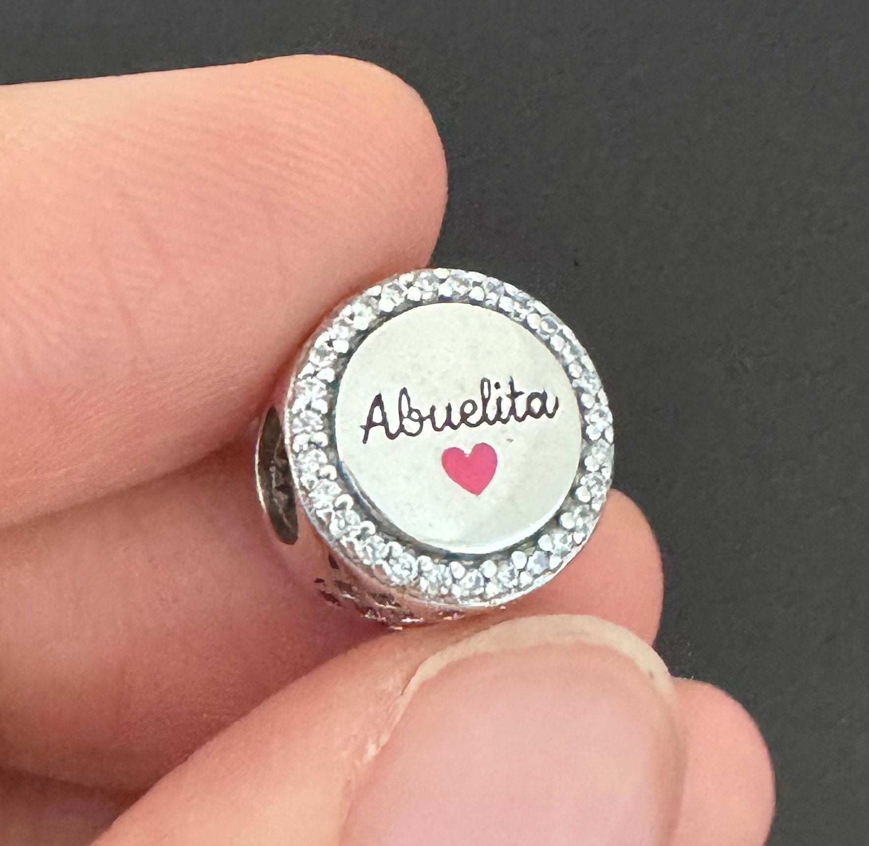 Eine echte Pandora |Pandora Abuelita Bead Anhänger |Charm für Armband und Halskette | Authentisch Pandora Anhänger| Charms für Mutter