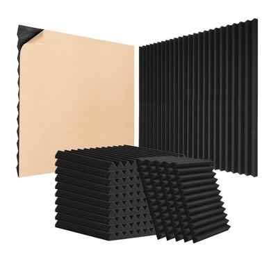 Acoustic Foam Panels, Adhesive High Density Soundproof Wall Panels,Fire-Resistant Acoustic Panels, for Studio Wall and Ceiling