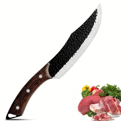 TEMU 1pc Nakiri Knife Japanese Knife Kitchen Knife Blade Length Chef's Knife Sharp German Stainless Steel, Ergonomic Wood Image