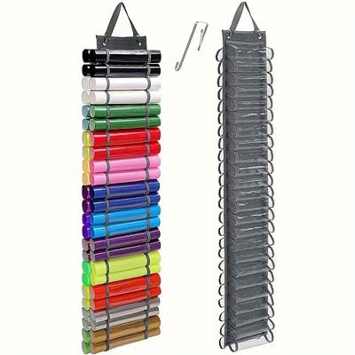 TEMU 48 Grids Vinyl Storage Bag Multi-specification Hanging Storage Rack Hanging Door Behind Roller Storage Hanging Bag Image