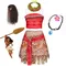 Robes Disney Moana pour filles, vêtements pour enfants, Cosplay, robe de princesse Vaiana, collier,
