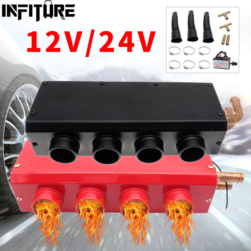 Chauffage de voiture 12V/24V, ventilateur de chauffage et de refroidissement pour véhicule, chauffage de voiture portable, dégivreur compact, désembueur, chauffage d