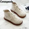 Careaymade-frauen stiefel literatur kunst stil freizeit stiefel, abteilung stil dicken sohlen große schuhe, frauen schuhe, einfache stiefel