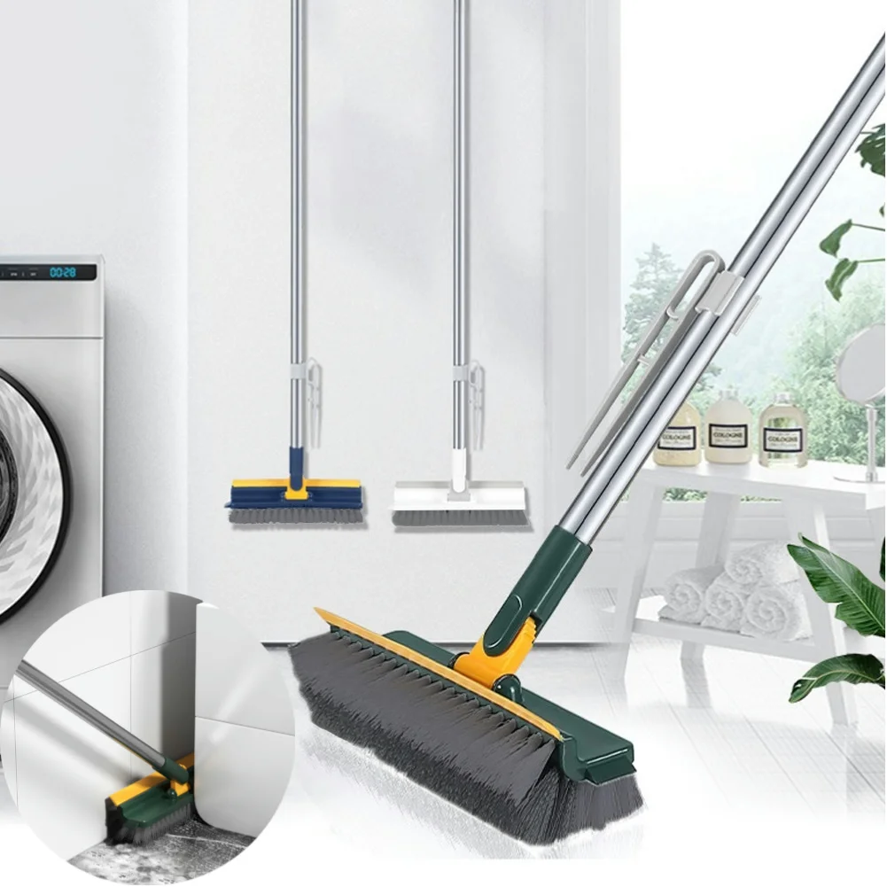 Boden bürste 3 in 1180 ° drehbarer langer Griff abnehmbare Wischer besen Werkzeuge Fliesen magische Rakel Reinigung Bad saubere Bürste Image