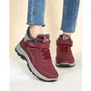 2024 Winter Leder Stiefel Frauen Boot Plüsch Warm Halten Turnschuhe Outdoor Knöchel Schnee Stiefel Casual Schuhe