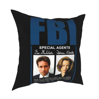 Luxus Die X Dateien Fbi Spezielle Agenten Tv Zeigen Alien Kissenbezug Werfen Kissen Abdeckung Image