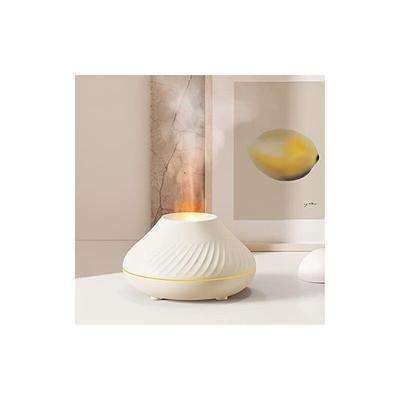 Jusch - Flammenaroma-Diffusor für ätherische Öle, Luftbefeuchter, 7 Flammenfarben, für Zuhause,