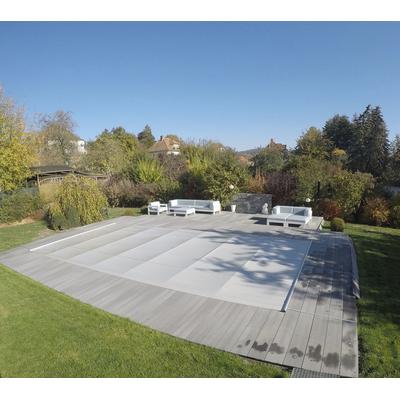 Pool-Abdeckplane KWAD "FLEX für Rechteckpools in der Größe 6,0 x 3,0 m", grau, B:350cm L:650cm, Polyvinylchlorid (PVC), Planen, in verschiedenen Farben Image
