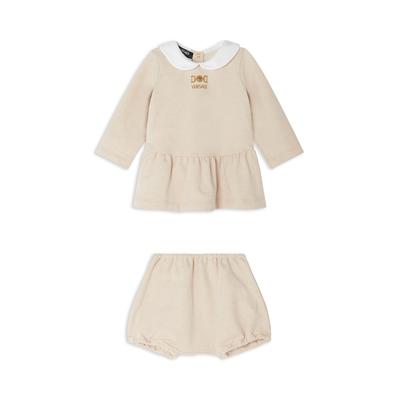 Versace Girls' Stretch Jersey Dress & Bloomer Set - Baby - Whisper+White+Gold
