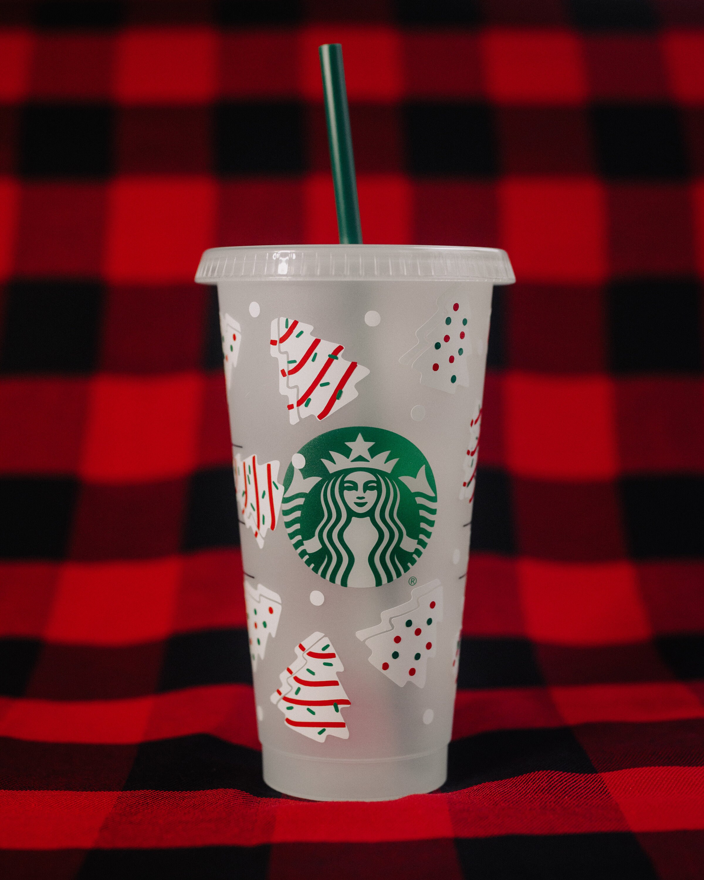 Torta dell'albero di Natale Venti Cold Cup Starbucks / Tazza di caffè freddo dell'albero di Natale / Bicchiere da caffè freddo / Regalo di Natale / Na