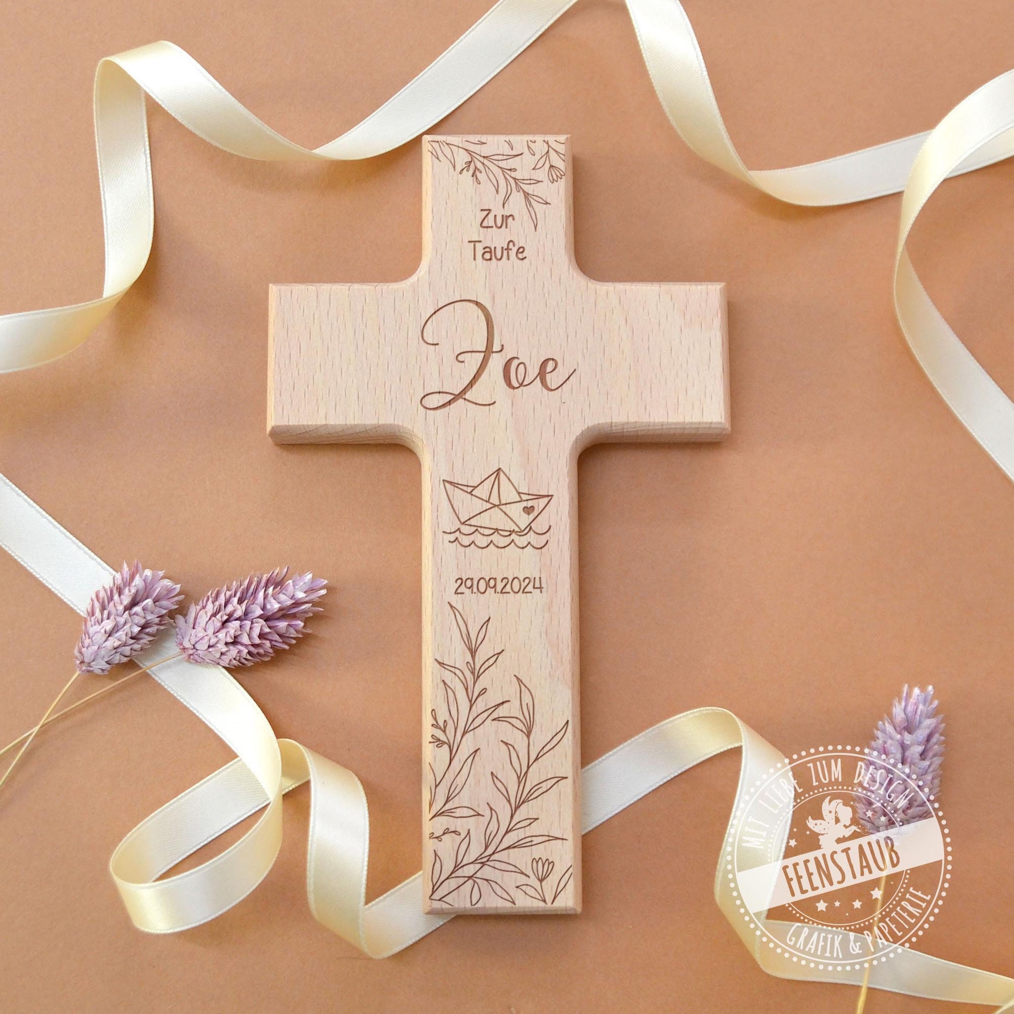 Croce battesimale, croce per bambini personalizzata con nome, regalo per battesimo, croce in legno incisa, croce battesimale con nome, regali dei padr