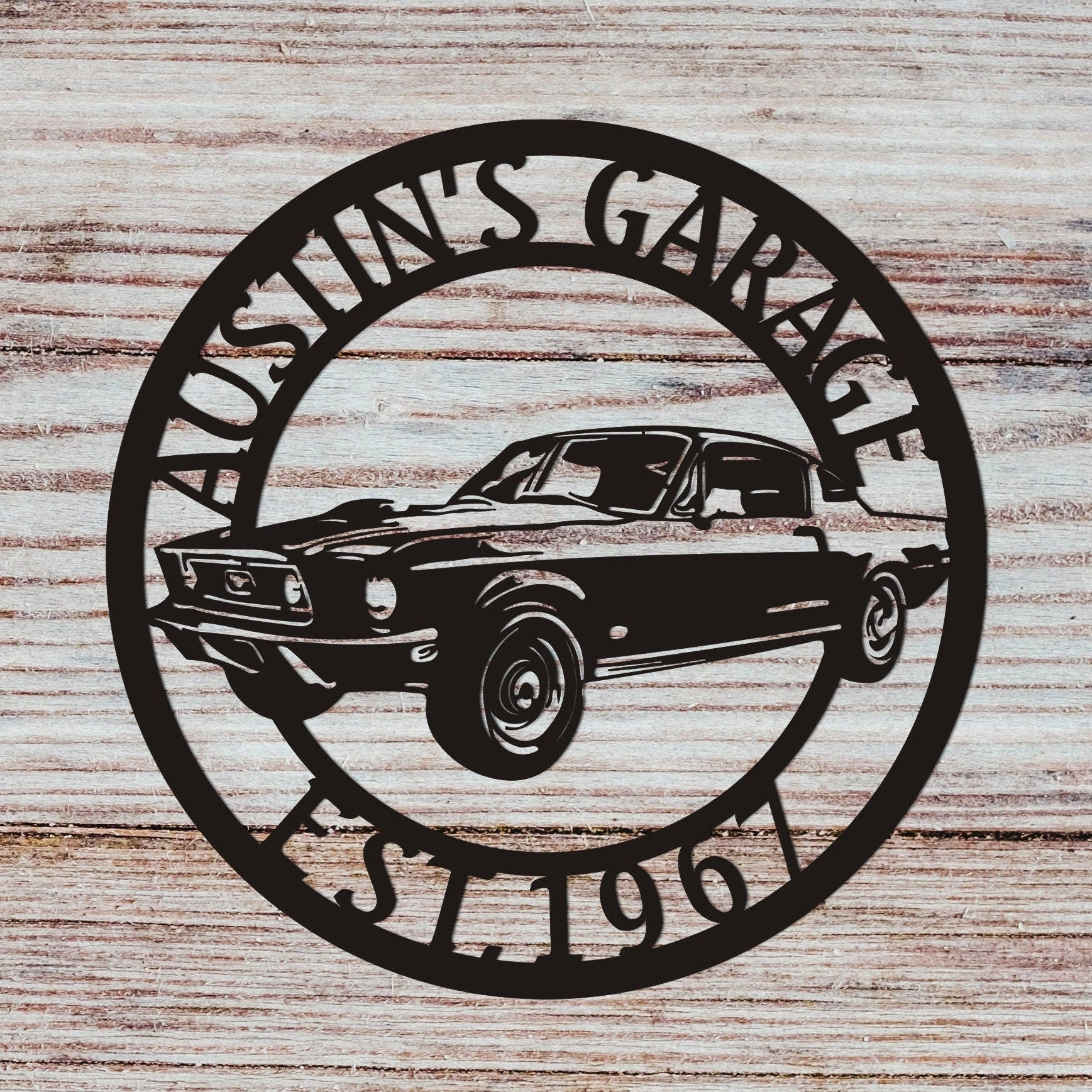Ford Mustang Metal Sign, Mustang 1967, Garage Sign, Mustang Sign, Accessori Mustang, Mustang Garage, Mustang 1967