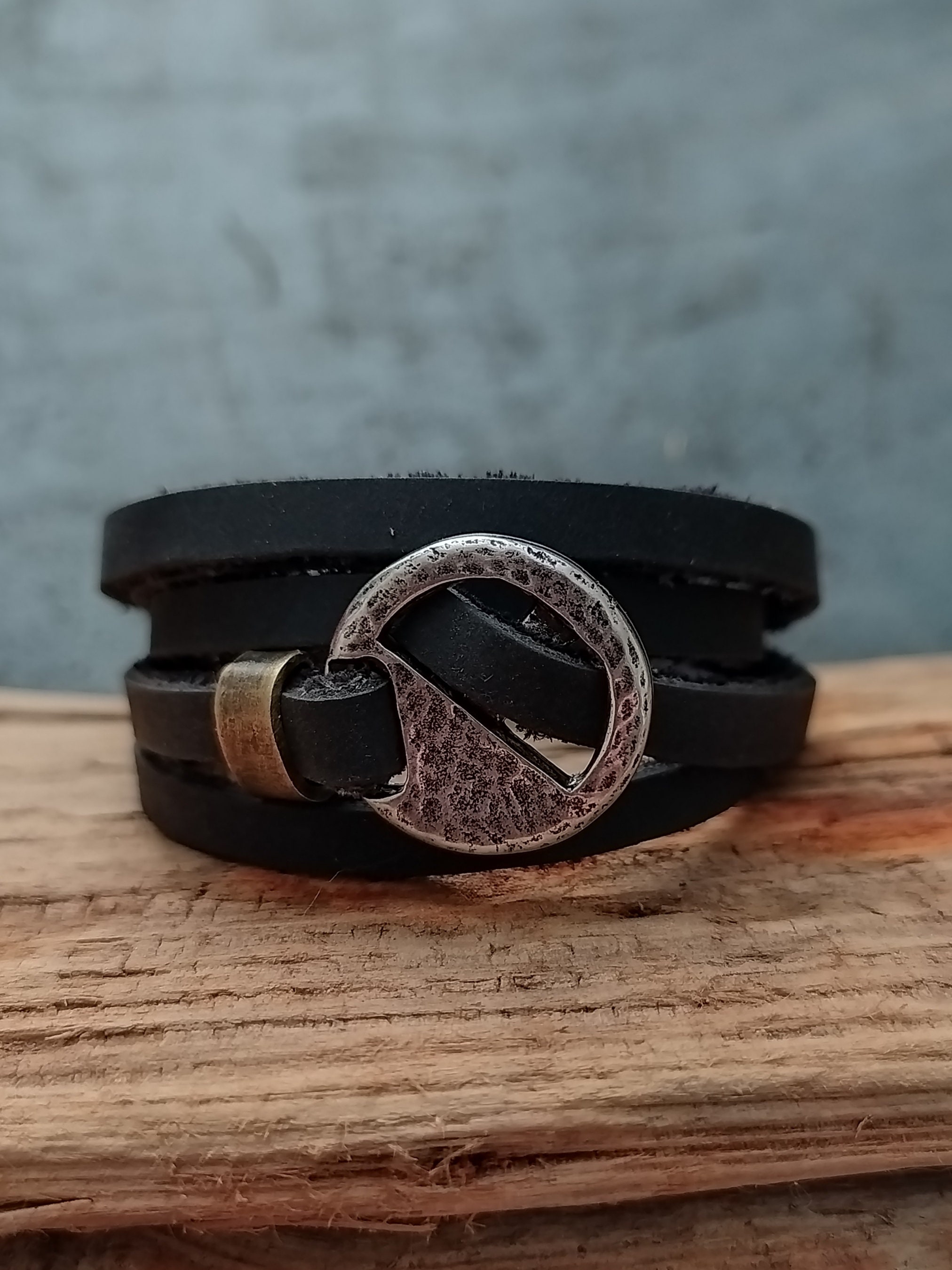 Bracciale in pelle da uomo, bracciale avvolgente da uomo, bracciale in pelle, bracciale avvolgente in pelle da uomo