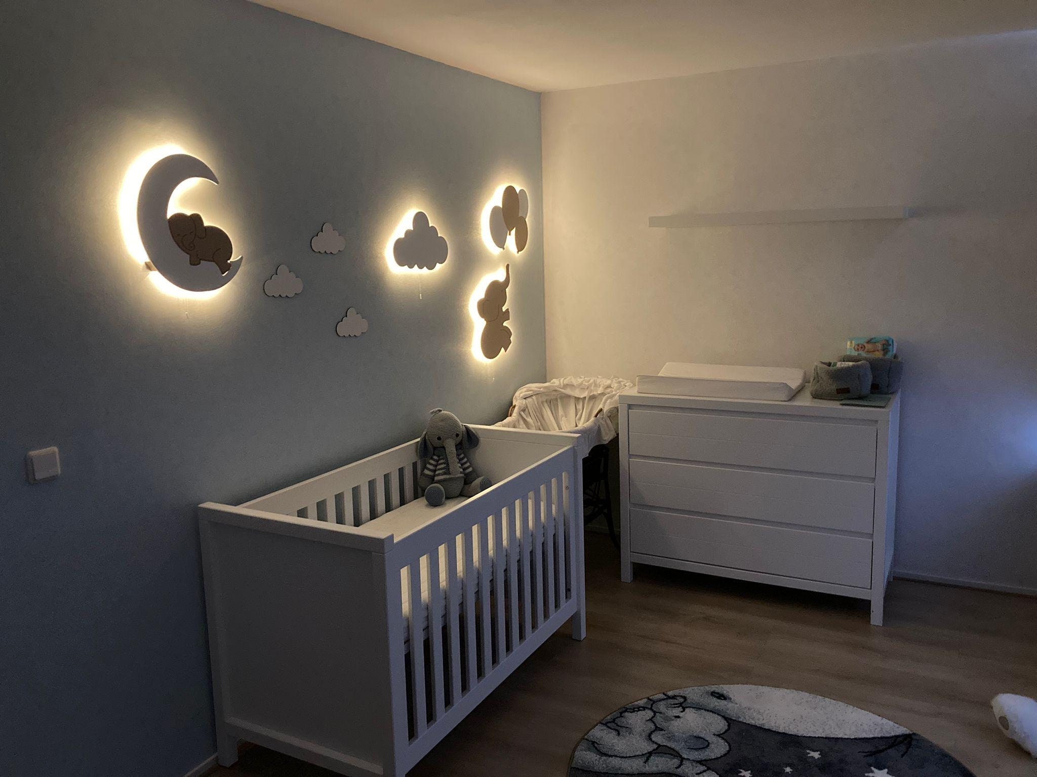Set di 4 luci notturne per neonati, luci per cameretta, lampade personalizzate, lampade a forma di nuvola, illuminazione per cameretta, decorazioni pe