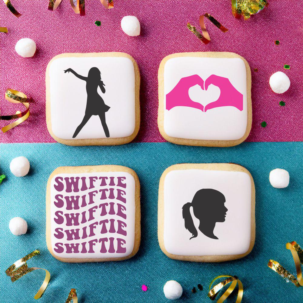 Set di stencil per biscotti Swiftie / Stencil per biscotti Musica / Stencil per biscotti Compleanno / Stencil per biscotti Taylor / Confection Couture