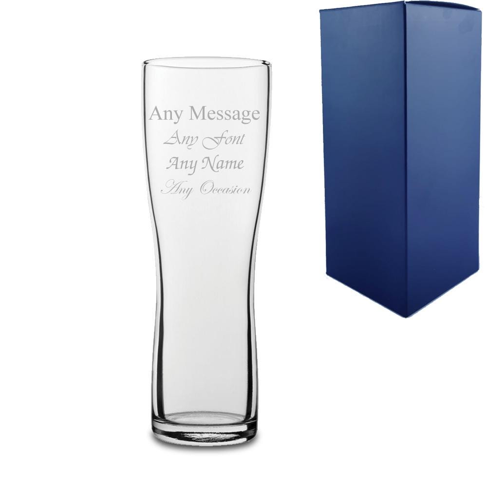 Bicchiere da pinta Aspen inciso personalizzato con scatola regalo - Regalo per lui, bicchiere da birra inciso, bicchiere personalizzato, regalo person
