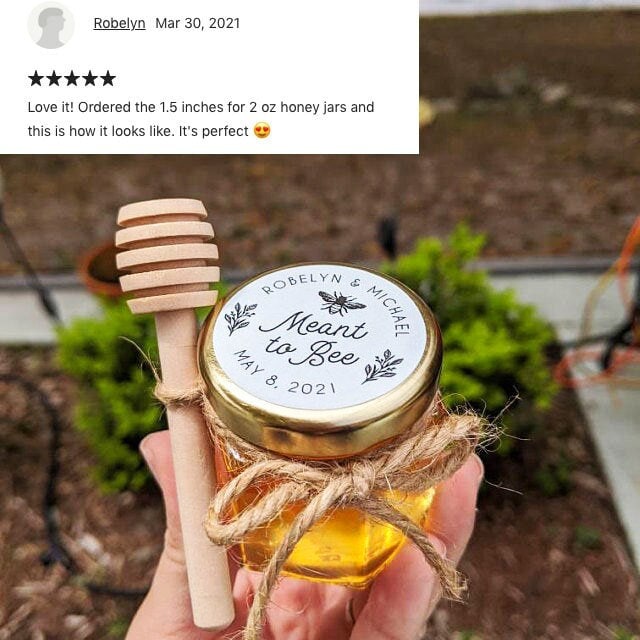 Adesivi per bomboniere di nozze Meant to Bee, bomboniere per barattoli di miele, etichette Meant to Bee, festa delle api, etichette per miele da matri