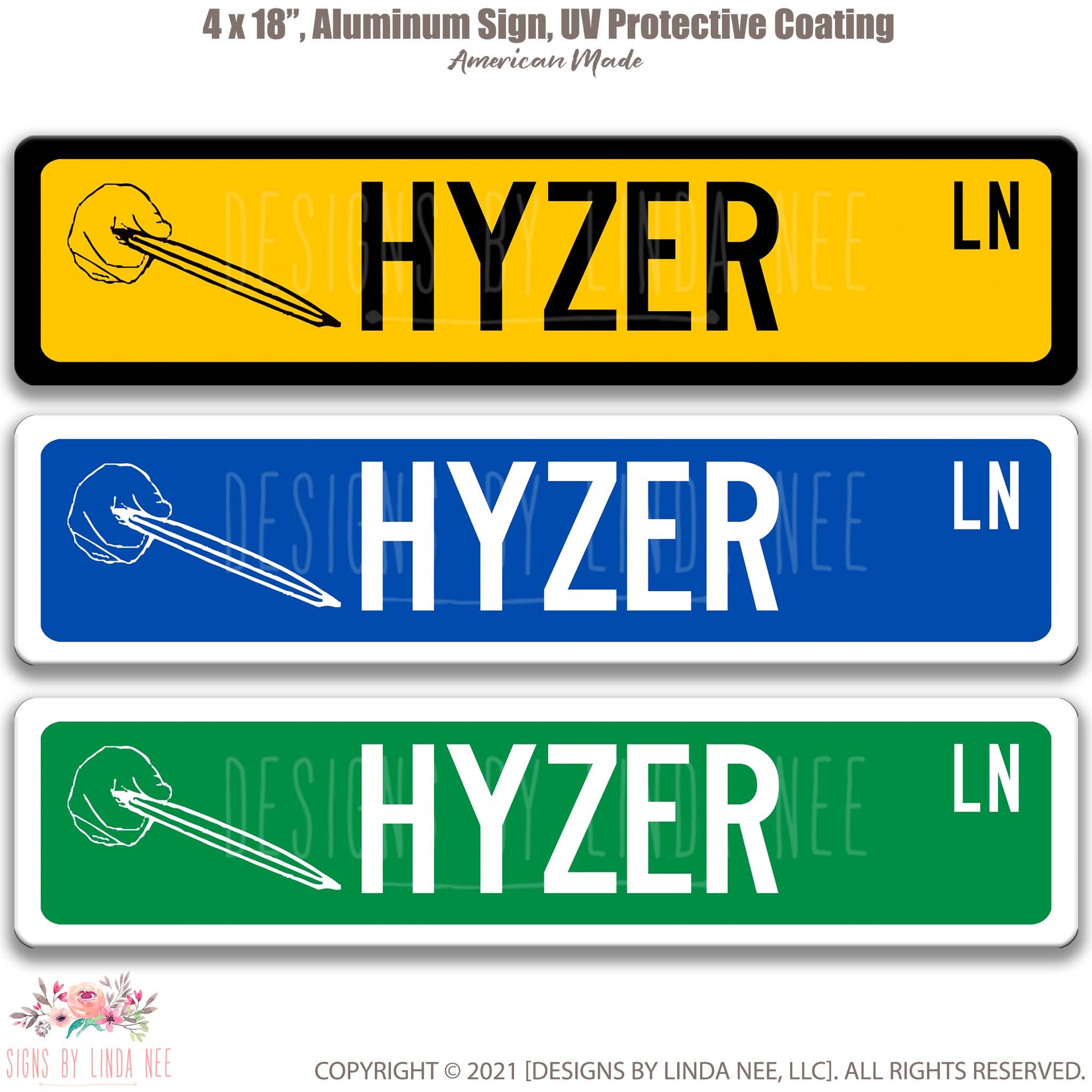 Cartello Hyzer, Disc Golf, Cestino da Disc Golf, Cartello da Disc Golf, Regalo da Disc Golf, Giocatore di Disc Golf, Ventilatore da Disc Golf, Cartell