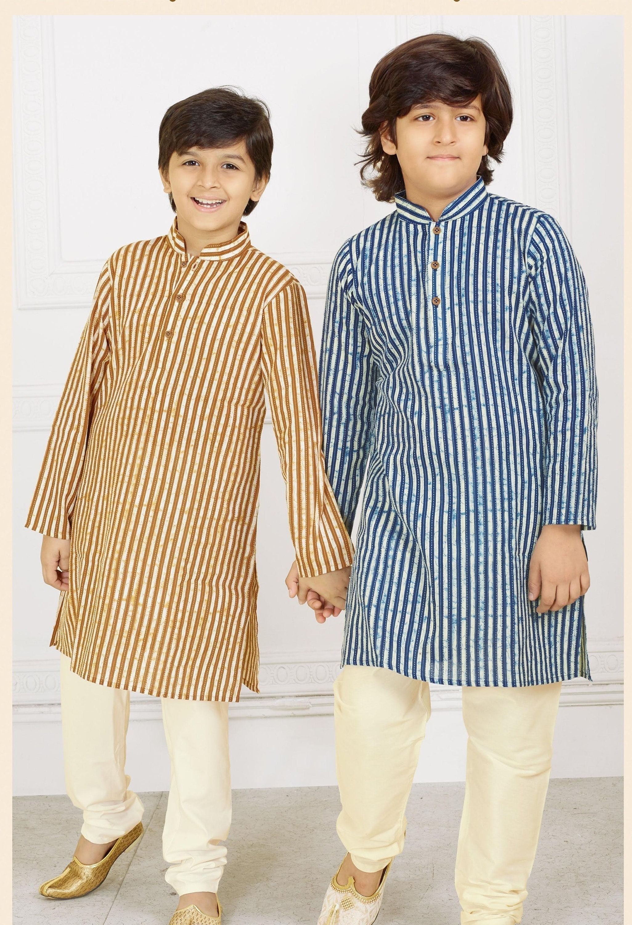 Jaipur Set kurta stampato in puro cotone per ragazzi/Kurta per ragazzi/Kurta per ragazzi/Kurta per ragazzi Dhoti/Kurta/Kurta per ragazzi/Kurta per bam
