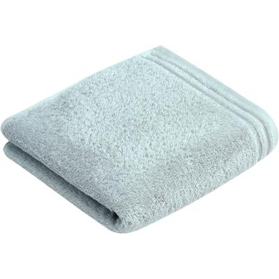 Badetuch VOSSEN "Calypso Feeling", grau (light grau), B:60cm L:110cm, Walkfrottee, Obermaterial: 100% Baumwolle, Handtücher (Packung), mit schmaler Bordüre, aus 100% hochwerter Baumwolle, Vegan, einfarbig Image