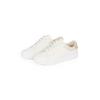 Plateausneaker TOMMY HILFIGER "ESSENTIAL COURT SNEAKER", Damen, Gr. 39, weiß (weiß, beige), Leder, Lederimitat, sportlich, Schuhe, Freizeitschuh, Halbschuh, Schnürschuh mit Logoschriftzug