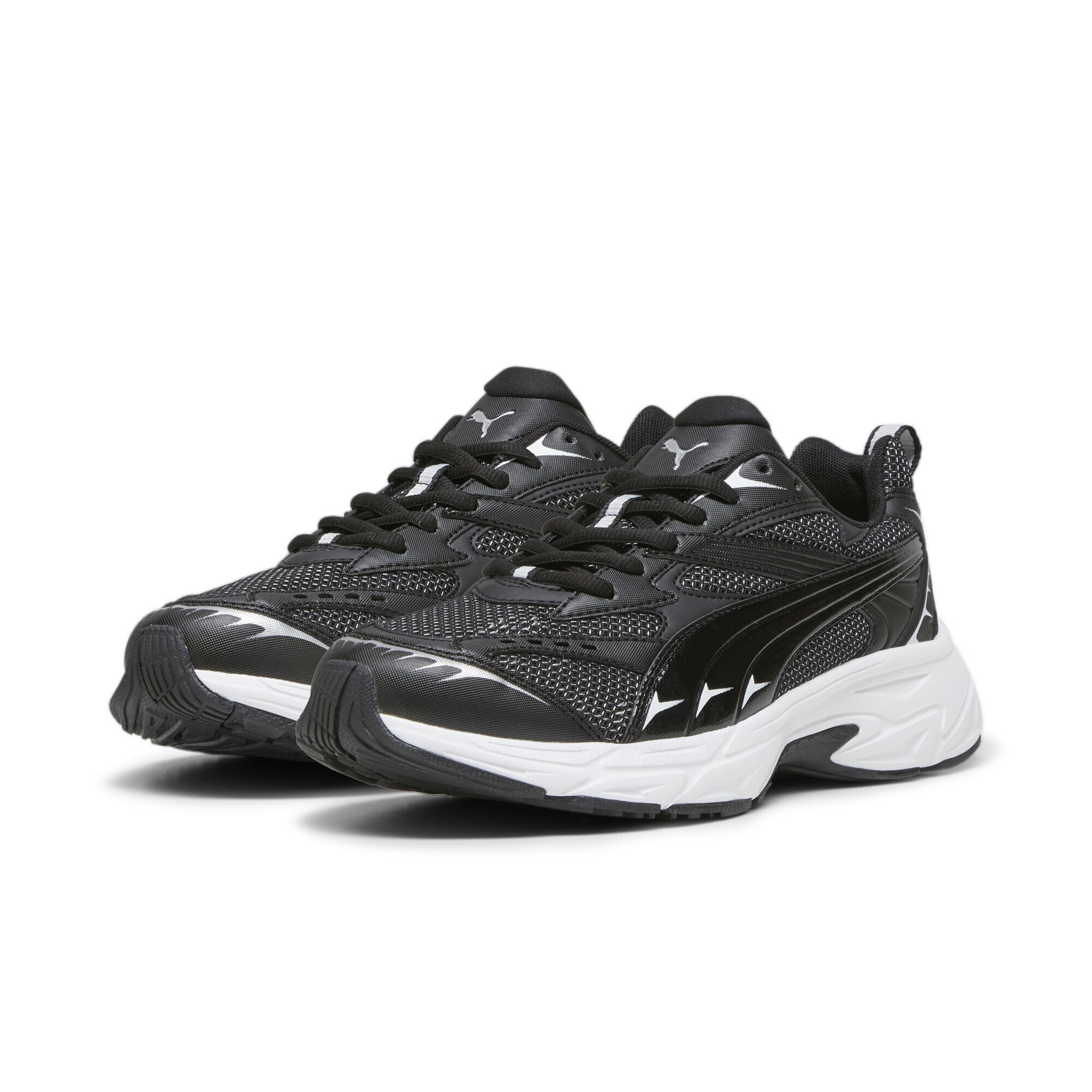 Sneaker PUMA "PUMA Morphic Base Sneakers Erwachsene", Gr. 41, schwarz-weiß (schwarz, weiß), Obermaterial: Textil, Synthetik; Futter: Textil; Innensohle: Textil; Laufsohle: Gummi, Schuhe Image
