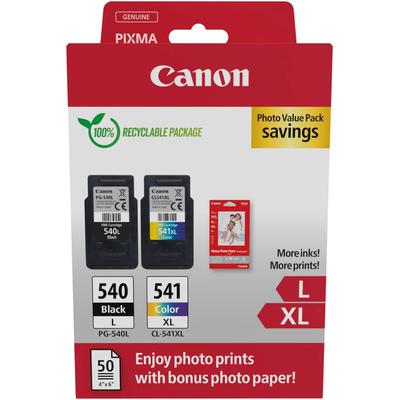 CANON Tintenpatrone "PG-540L+CL-541XL Photo Value Pack" Tintenpatronen bunt (schwarz, cyan, magenta, gelb)