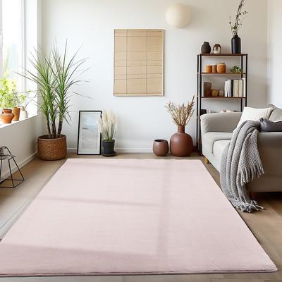 Teppich AYYILDIZ TEPPICHE "SKY 5400", rosa (rose), B:120cm H:7mm L:170cm, Polyester, Teppiche, Läufer, Besonders weich, Softfllor, waschbar Image