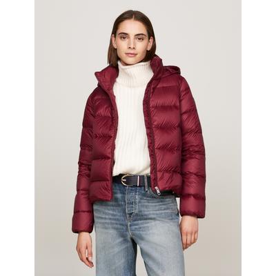 Steppjacke TOMMY HILFIGER "LW DOWN CASUAL JACKET", Damen, Gr. XXXL (46), rot (deep rouge), Steppware, Obermaterial: 100% Polyamid. Futter: 100% Polyamid. Wattierung: 90% Daunen, 10% Federn, unifarben, modisch, regular fit, Langarm, Jacken, mit... Image