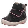 Klettstiefel SUPERFIT "GROOVY 2.0 WMS: Mittel", Kinder, Gr. 25, rosa (dunkelgrau, rosa), Veloursleder, Textil, casual, Schuhe, Snowboots mit Schurwolle, Größenschablone zum Download