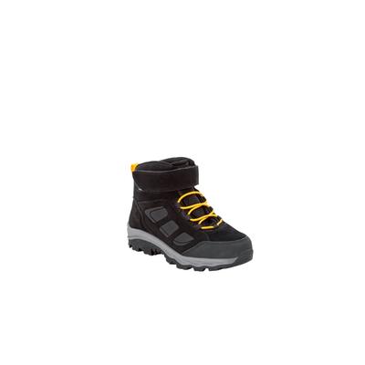 Wanderschuh JACK WOLFSKIN "VOJO LT TEXAPORE MID K", Gr. 31, schwarz, Leder, Textil, sportlich, Schuhe, wasserdicht