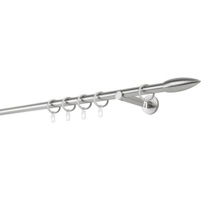 Gardinenstange MYDECO "20mm Cardo Wandträger 12 cm", silber (edelstahlfarben), L:280cm, Gardinenstangen Image