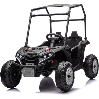 2-Seater Kids Ride On Utv, 24V 4WD Electric Truck with Sun Shade