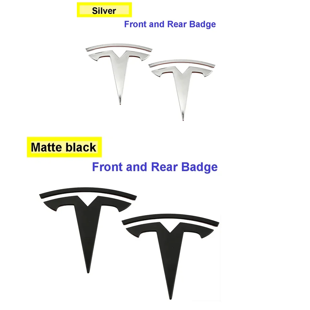 1 pz ABS per Tesla Modello 3 Modalità Y Auto Cofano Anteriore Logo Copertura Emblema Adesivo Styling Auto Corpo Baule Posteriore Badge Accessori