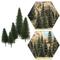 40Pcs Model Pine Trees Deep Green Scale Ho O N Z Model Railroad Layout