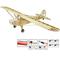 Upgrade Rc Plane Kit Piper Cub J3 Model Aircraft, 47'' Laser Cut Balsa Wood Airplane Kits To Build For Adults, Diy Electric 4Ch Remote Control Aeroplane For Hobby Fly (Kit+Motor+Esc+Servo+Covering)