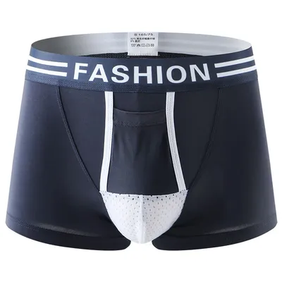 Herren Unterwäsche Push-Up Boxer Shorts Modal Höschen Atmungsaktive Kugel Trennung Beutel Unterhose Männlichen Stamm Cueca Calzoncillo Image