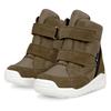 Snowboots ECCO "Winterstiefel URBAN MINI", Kinder, Gr. 30, grün (khaki), Veloursleder, Textil, sportlich, Schuhe, Winterboots, Klettstiefel, Winterstiefel mit Klettriemchen, GORE-TEX