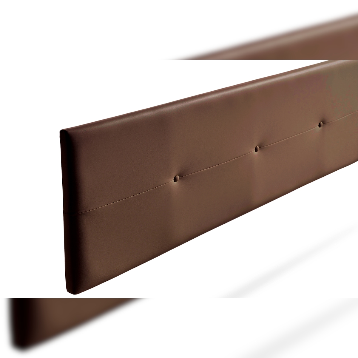 Gepolstertes Kopfteil NAPOLI Kunstleder 100x50x5 cm - Braun - Moonia Image