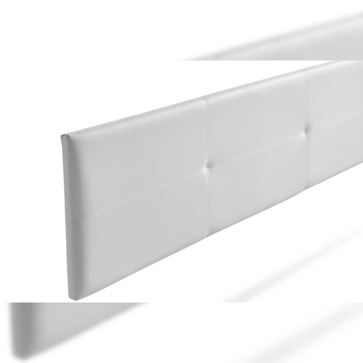 Gepolstertes Kopfteil ALMA Kunstleder 90x50x5 cm - Hellgrau - Moonia Image