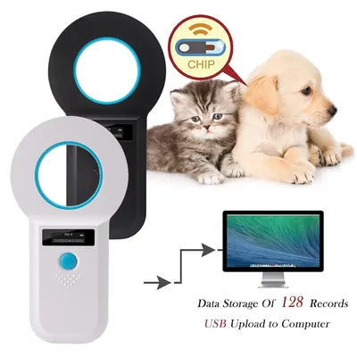 Handheld Animal Pet Microchip Reader OLED Display EMID FDX-B(ISO11784/85) RFID EMID Micro Chip