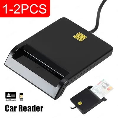 Portable USB 2.0 Intelligent Card Reader DNIE ATM CAC IC ID Bank SIM Card Reader 1PC 2PCS