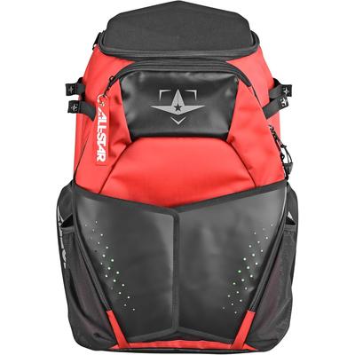 All Star S7 Elite Baseball Batpack w/ Glove Vault Scarlet