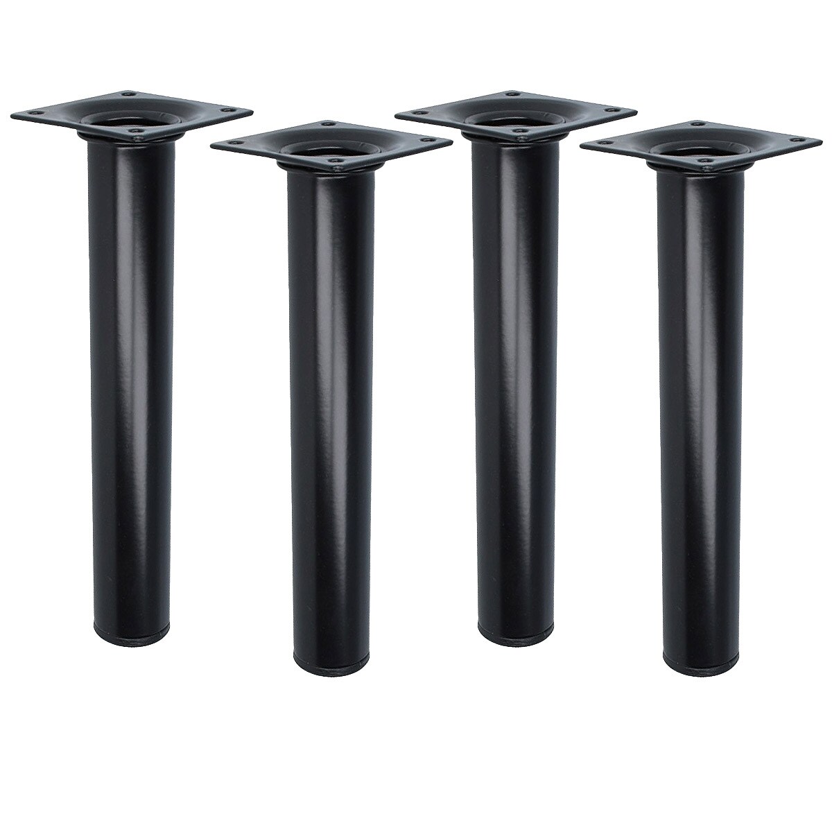 MS Beschläge Möbelstempel 200mm 4er Set Möbelfüße Schwarz ø 30mm Möbelstützen Stahl-Tischfüße Image