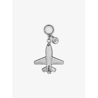 Michael Kors Airplane Metallic Keychain Silver One Size